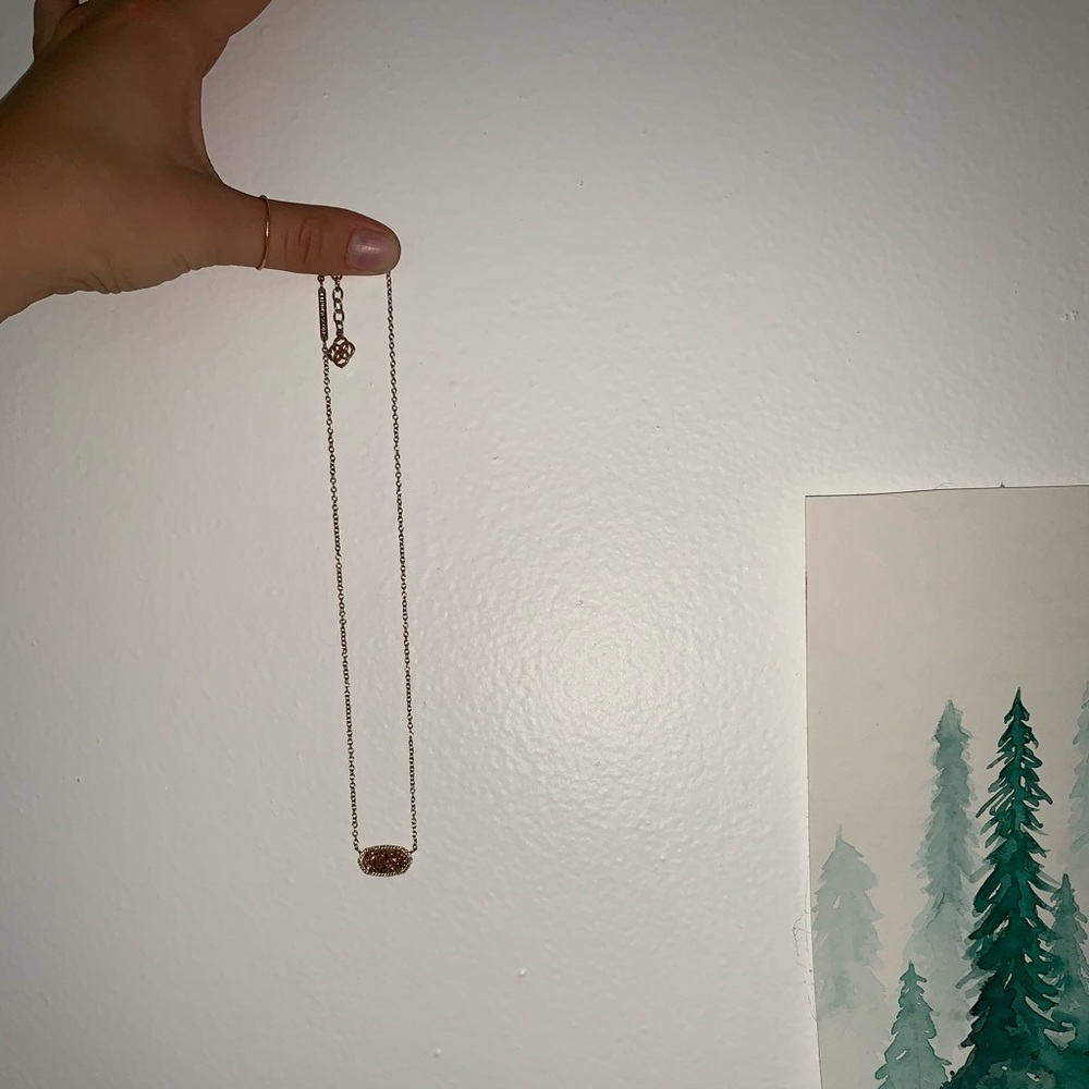 Kendra Scott Rose Gold Elisa Drusy Necklace